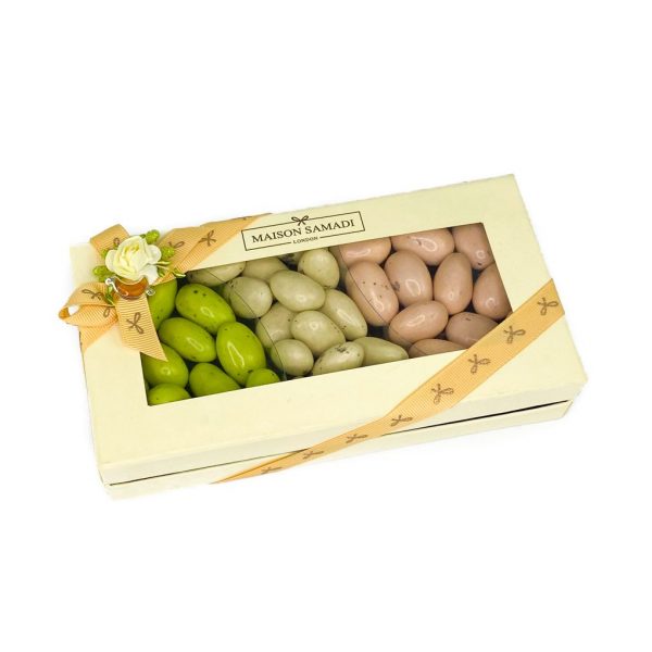 SALMRMD2RM Assorted Chocolate Coated Almonds Gift Box Maison Samadi