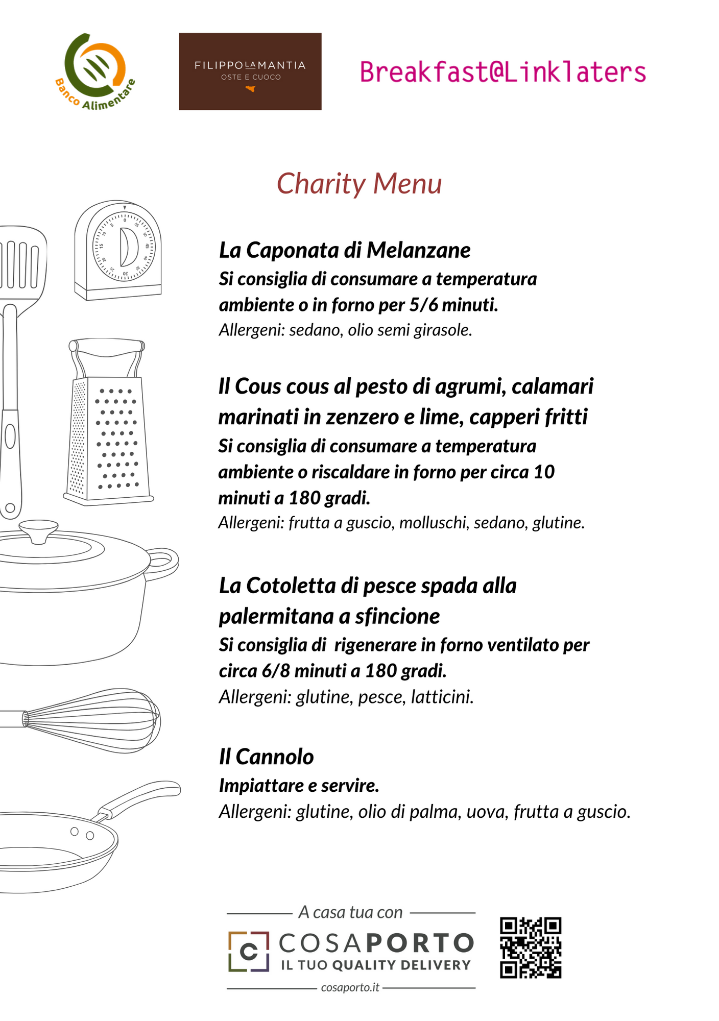 “UN PASTO SOSPESO PER IL BANCO” – FILIPPO LA MANTIA – BANCO ALIMENTARE