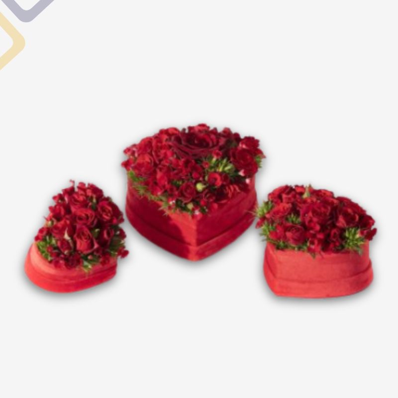 Scatola Portagioie A Forma Di Rosa Rossa Con Fiore, Per Anelli Fidanzamento E Matrimonio
