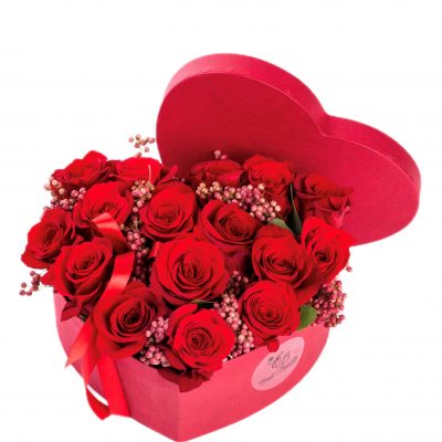 Scatola cuore di Rose Rosse Eredi Bagatin consegna a domicilio con cosaporto.it