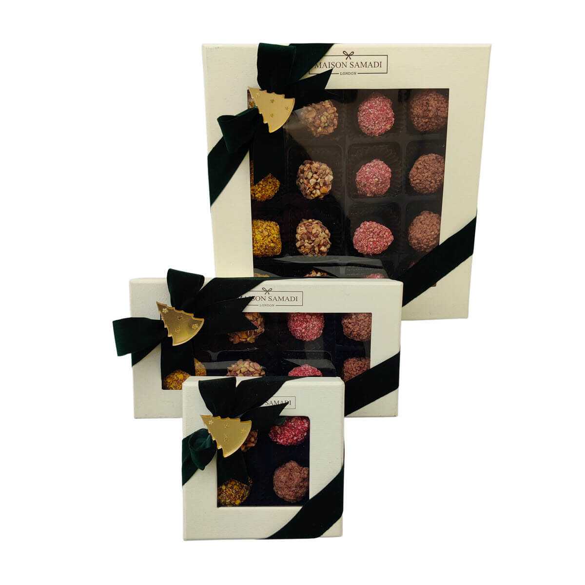 Assorted Praline Chocolate Truffles in Gift Box from 4 to 16