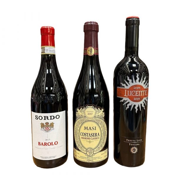 Wine Box Tris di Rossi Italiani Gourmandises consegna a domicilio con Cosaporto.it
