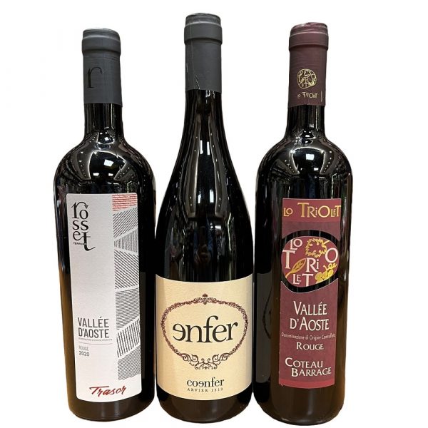 Wine Box "Tris di Rossi Valdostani" Gourmandises consegna a domicilio con Cosaporto.it