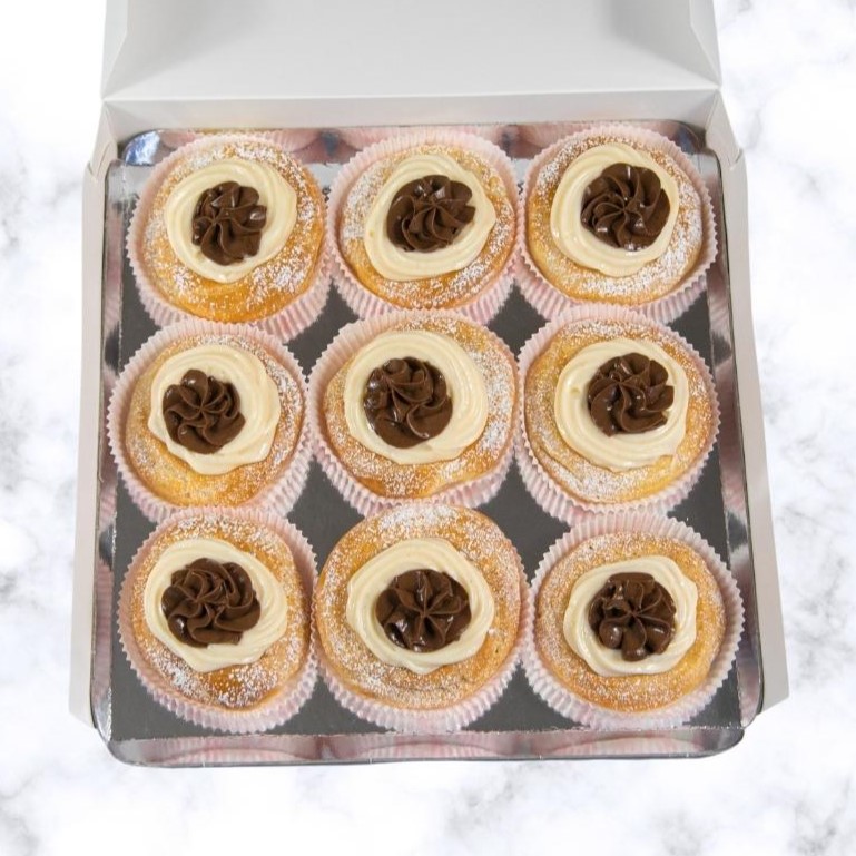 Zeppole Vanilla & Chocolate Custard 4/9 pieces Cosaporto
