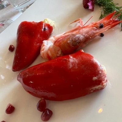 Peperoncini dolci di Piquillo con ripieno di Gamberi La Paranza consegna a domicilio con Cosaporto
