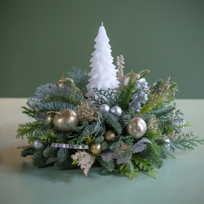 Centrotavola "White Xmas" di Maria Luisa Rocchi