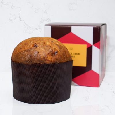 Panettone con Albicocca a e Limone canditi e fava Tonka 1