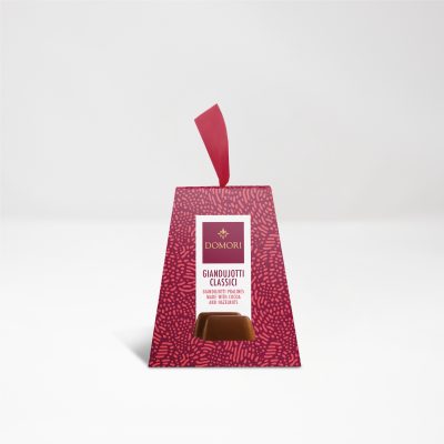 Borsina in cartotecnica e cordino con all'interno 180gr di giandujotti classici. 1
