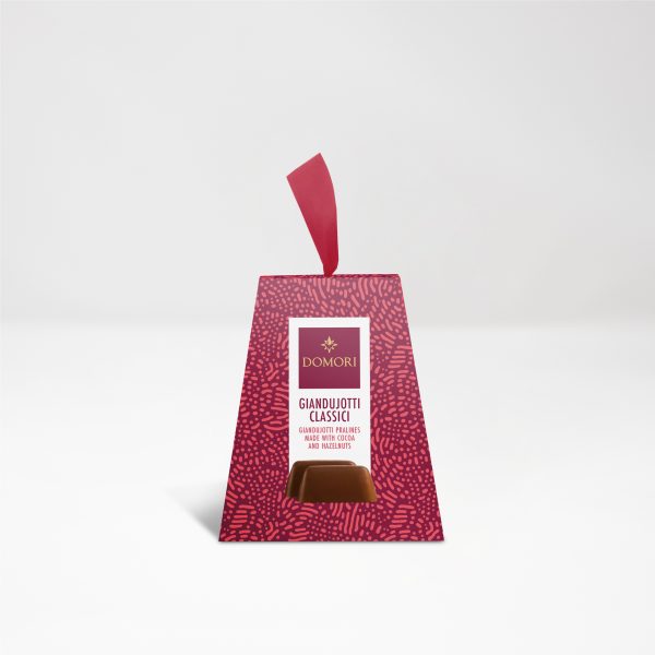 Borsina in cartotecnica e cordino con all'interno 180gr di giandujotti classici. 1